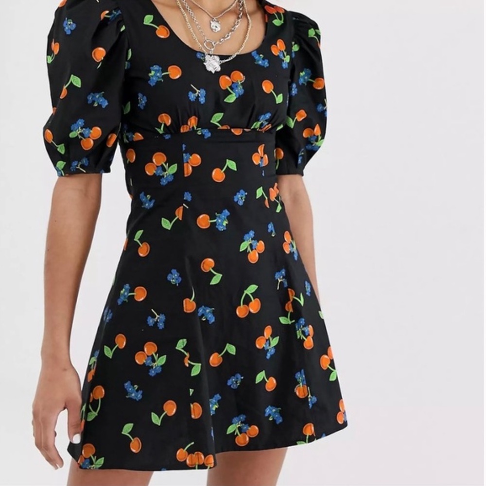 COPY - ASOS COLLUSION cherry print mini dress.
